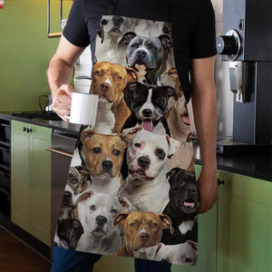 A Bunch Of Staffordshire Bull Terriers Apron/Great Gift Idea For Christmas
