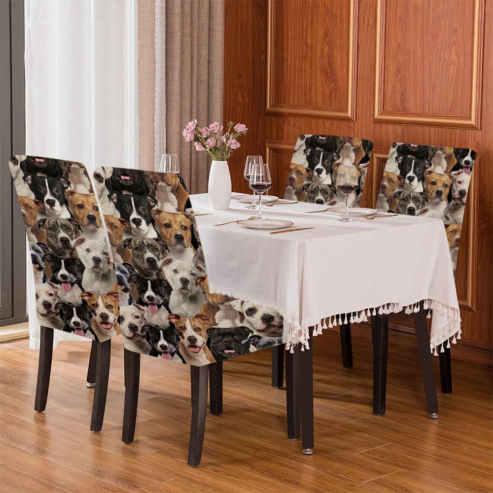 A Bunch Of Staffordshire Bull Terriers Chair Cover/Great Gift Idea For Dog Lovers