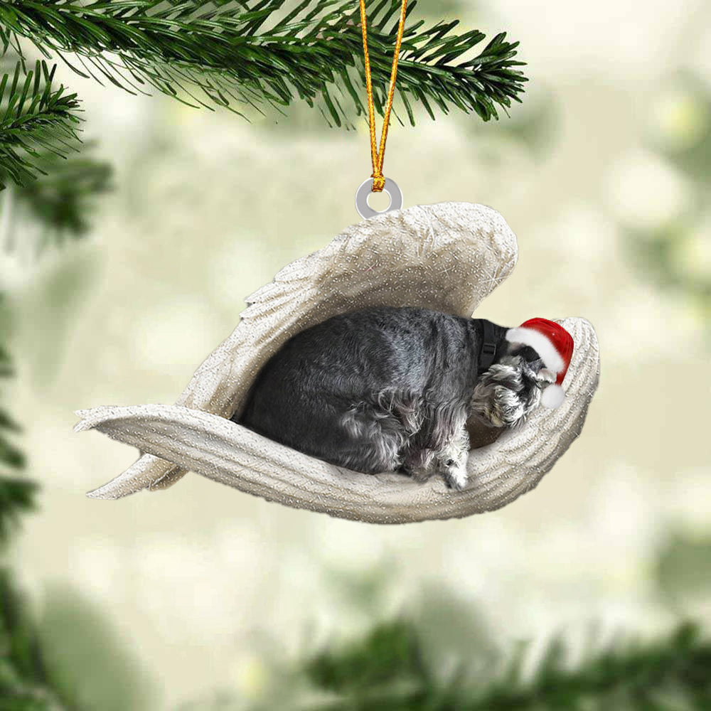 Standard Schnauzer Sleeping Angel Christmas Ornament
