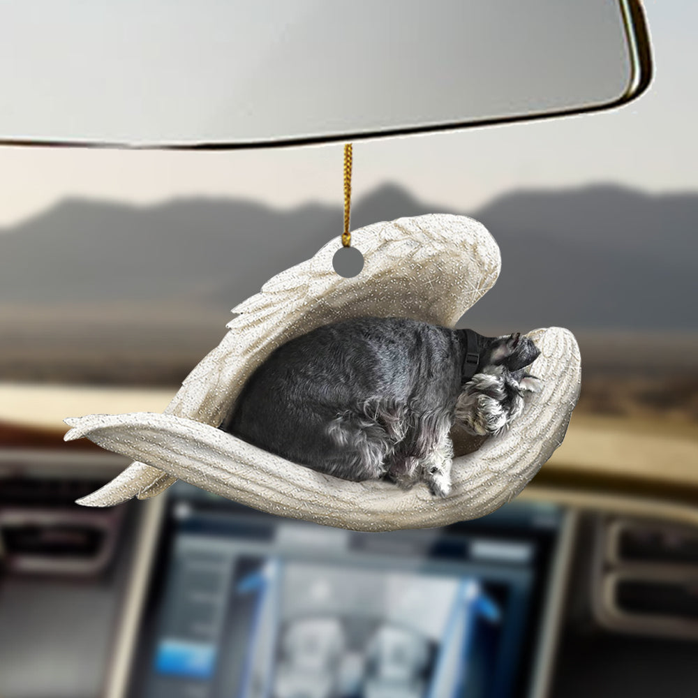 Standard Schnauzer Sleeping Angel Ornament Sleeping Angel Car Hanging Ornament