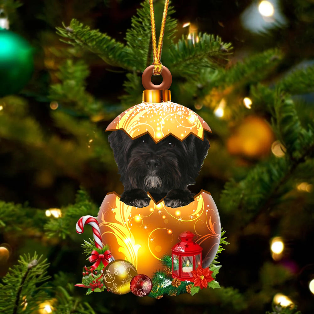 Tibetan Terrier  In Golden Egg Christmas Ornament