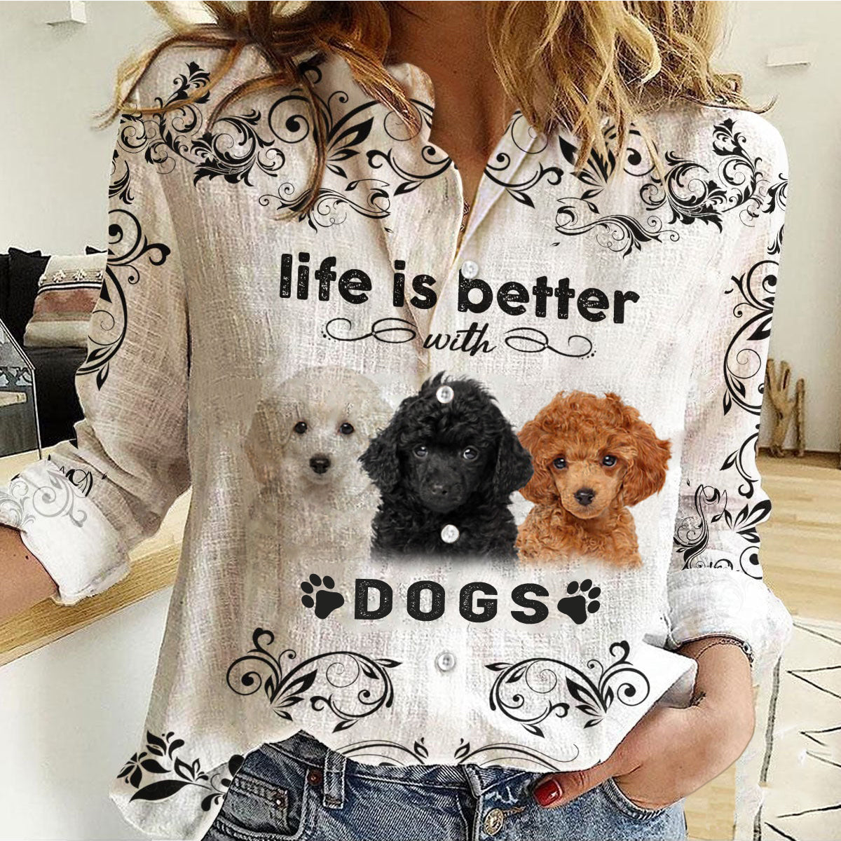 Toy Poodle - Life Is Better With Dogs Women's Long-Sleeve Shirt
