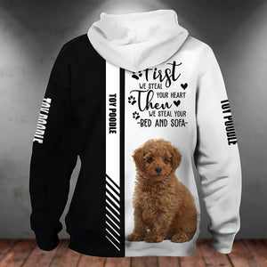 Toy Poodle-First We Steal Your Heart Unisex Hoodie