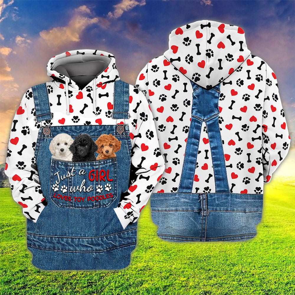 Just A Girl Who Loves Toy Poodle Hoodie For Dog Lovers