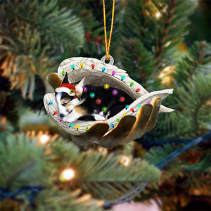 Tricor corgi Sleeping Angel In God Hand Christmas Ornament