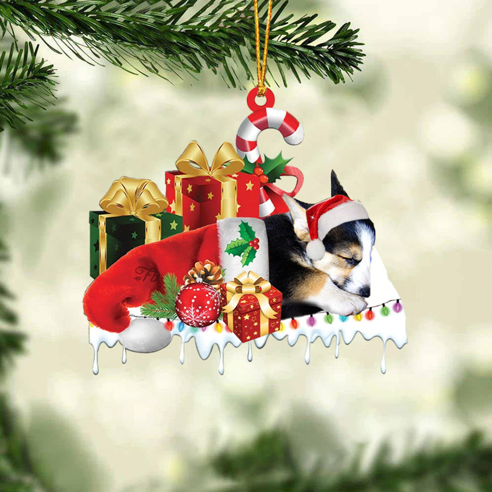 Tricor corgi Merry Christmas Hanging Ornament-0211