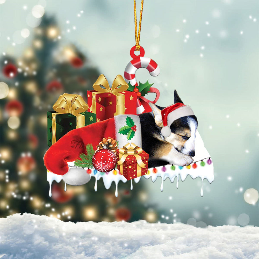 Tricor corgi Merry Christmas Hanging Ornament-0211
