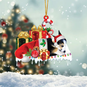 Tricor corgi Merry Christmas Hanging Ornament-0211