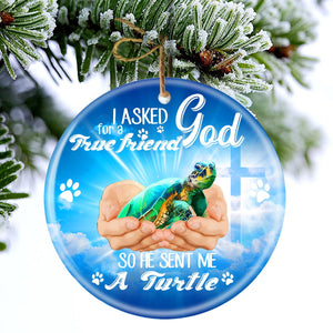 God Send Me A/An Turtle Porcelain/Ceramic Ornament