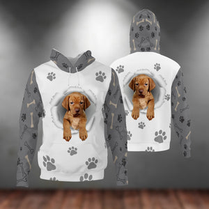 Vizsla-Paw Dog Unisex Hoodie