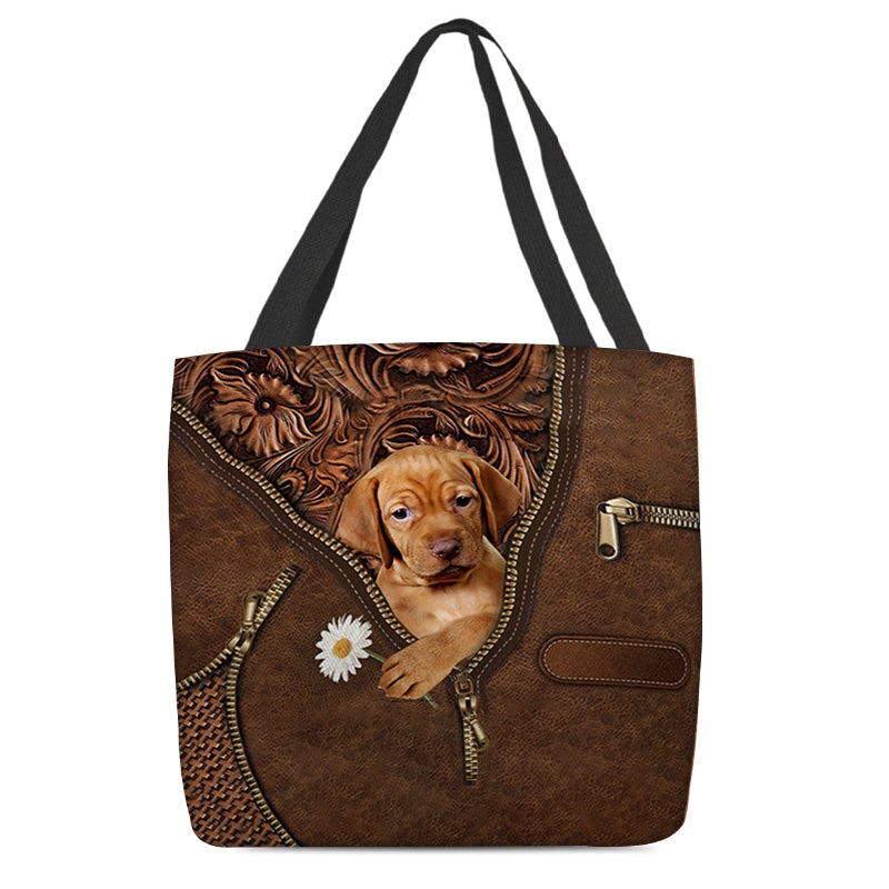 Vizsla Holding Daisy Tote Bag