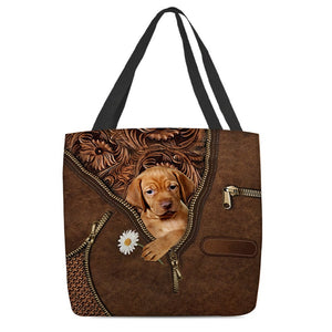Vizsla Holding Daisy Tote Bag