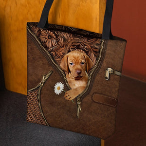 Vizsla Holding Daisy Tote Bag