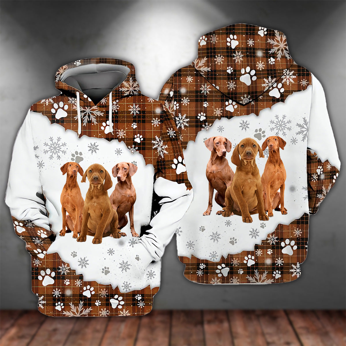 Vizsla Happy Holiday Unisex Hoodie