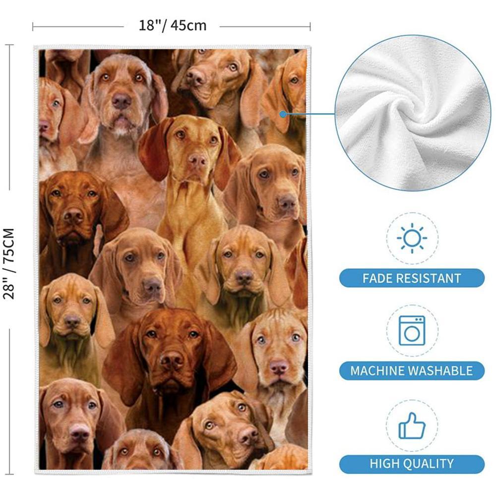A Bunch Of Vizslas Kitchen Towel