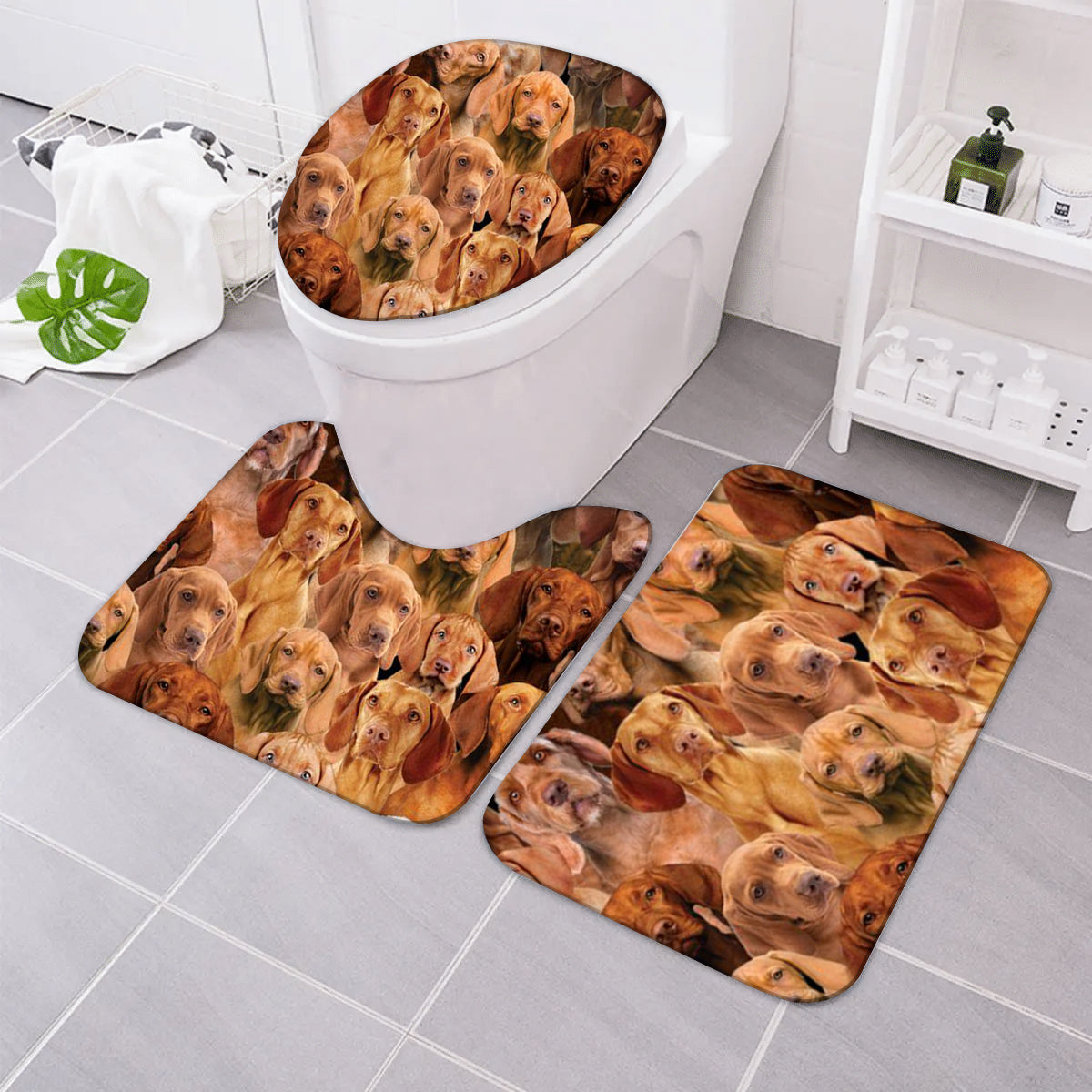 A Bunch Of Vizslas Bathroom Mat Set