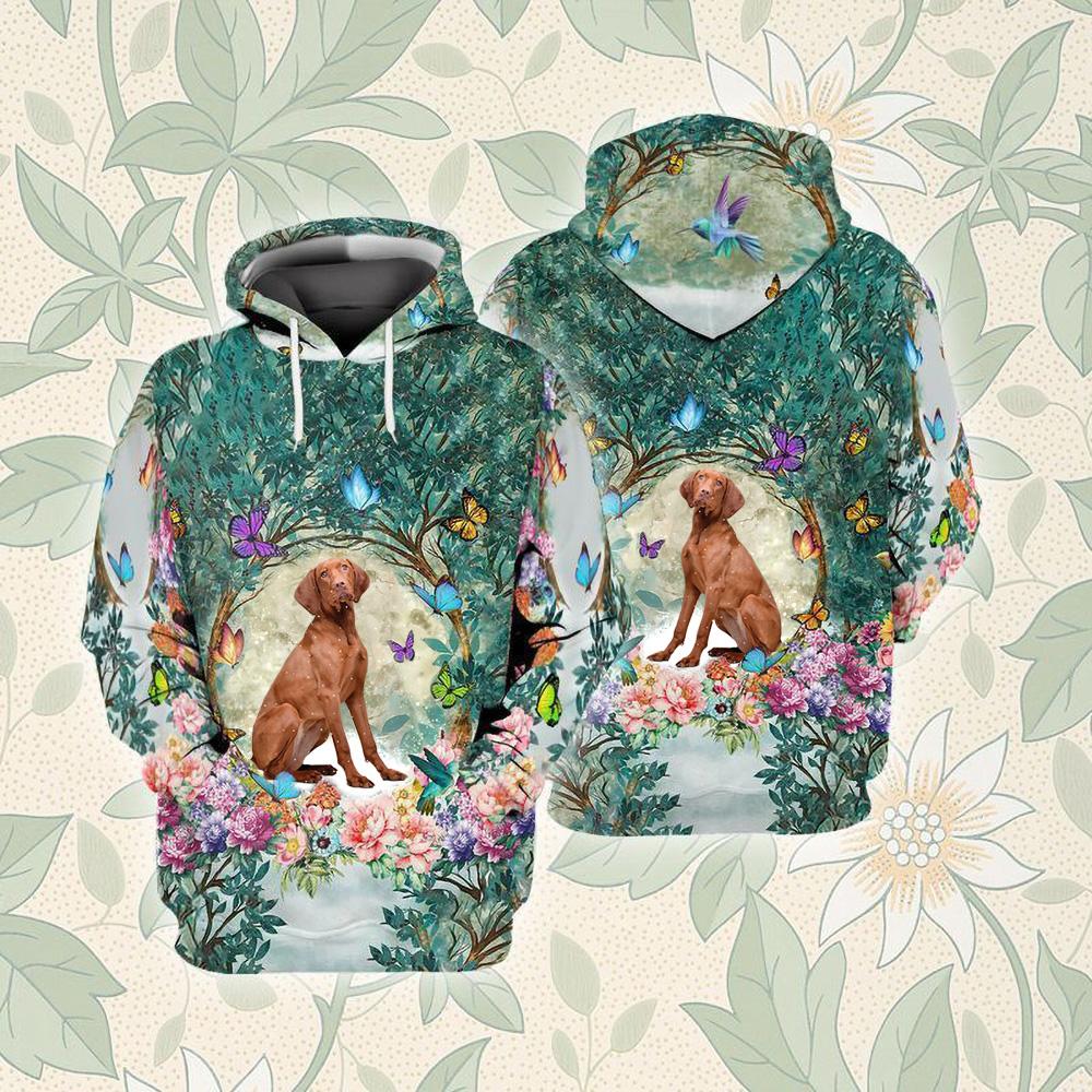 Vizsla Among Forest Unisex Hoodie