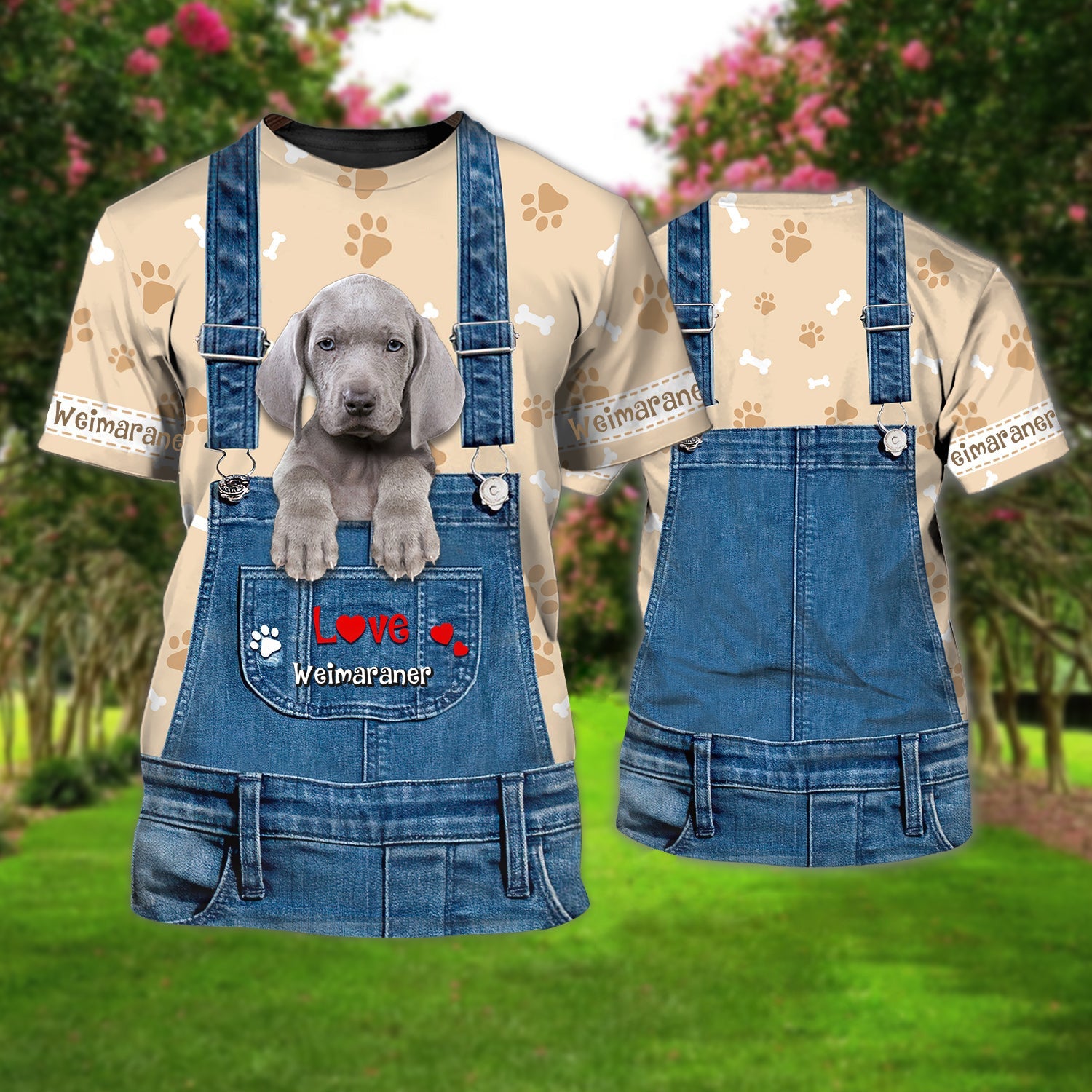 Love Weimaraner 2 Cute Unisex T-shirt