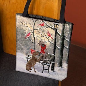 Weimaraner Hello Christmas/Winter/New Year Tote Bag