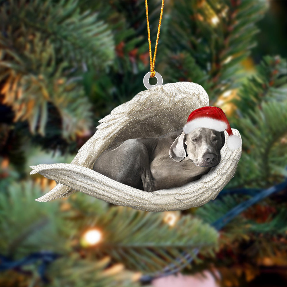 Weimaraner Sleeping Angel Christmas Ornament