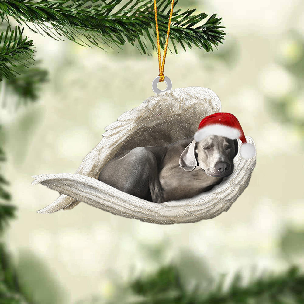 Weimaraner Sleeping Angel Christmas Ornament