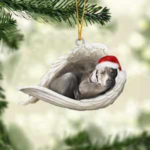 Weimaraner Sleeping Angel Christmas Ornament