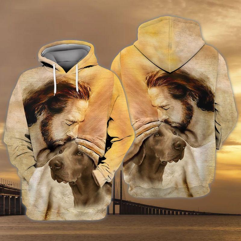 Weimaraner With God Unisex Hoodie