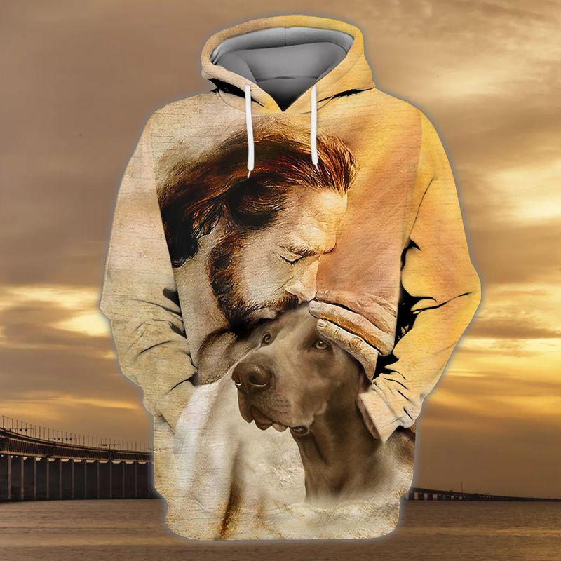 Weimaraner With God Unisex Hoodie