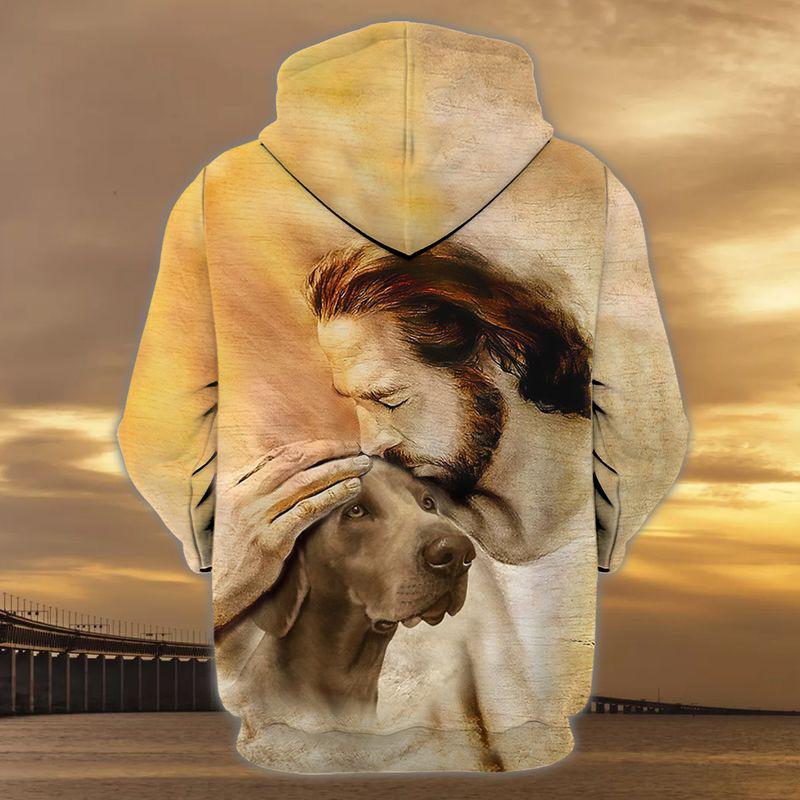 Weimaraner With God Unisex Hoodie