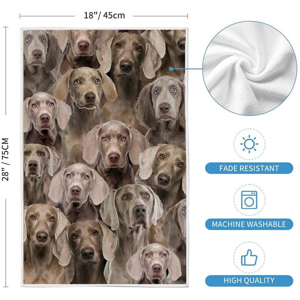 A Bunch Of Weimaraners Kitchen Towel