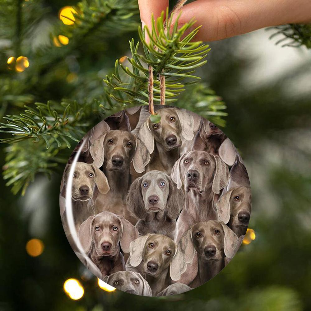 A Bunch Of Weimaraners Porcelain/Ceramic Ornament