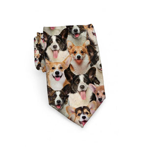 A Bunch Of Welsh Corgis Tie For Men/Great Gift Idea For Christmas