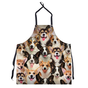 A Bunch Of Welsh Corgis Apron/Great Gift Idea For Christmas