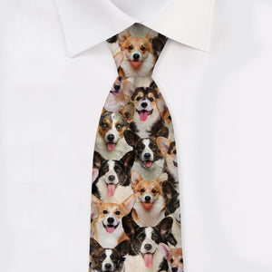 A Bunch Of Welsh Corgis Tie For Men/Great Gift Idea For Christmas