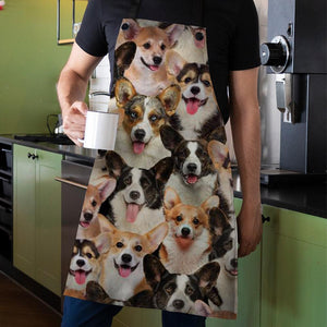 A Bunch Of Welsh Corgis Apron/Great Gift Idea For Christmas