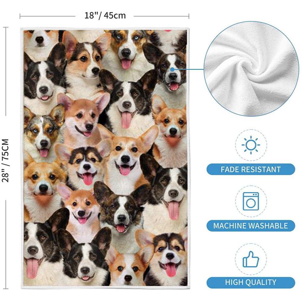 A Bunch Of Welsh Corgis Kitchen Towel