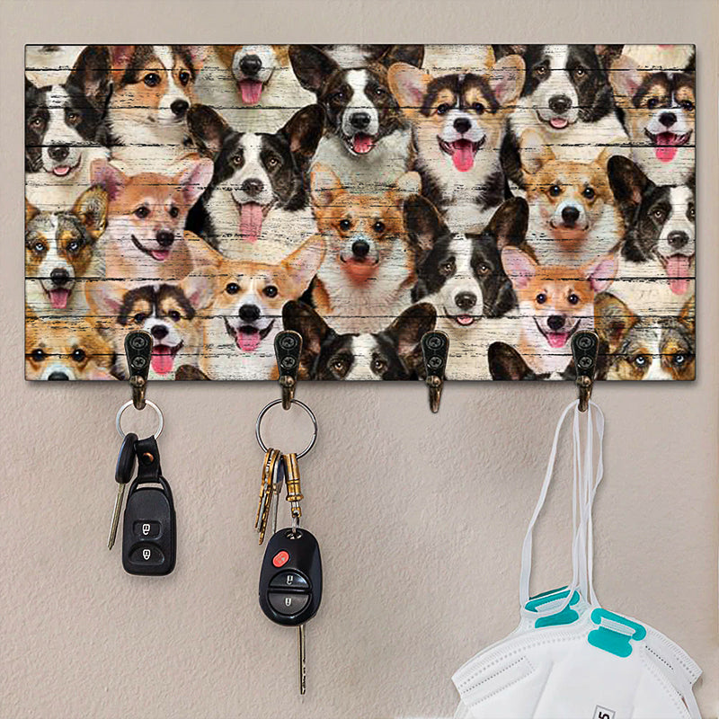 A Bunch Of Welsh Corgies Key Hanger