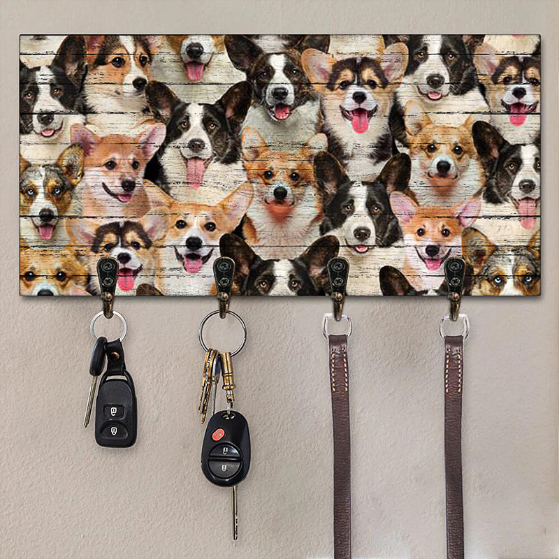 A Bunch Of Welsh Corgies Key Hanger