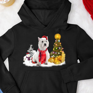 Unisex Merry Christmas West Highland White Terrier /Westies Hoodie