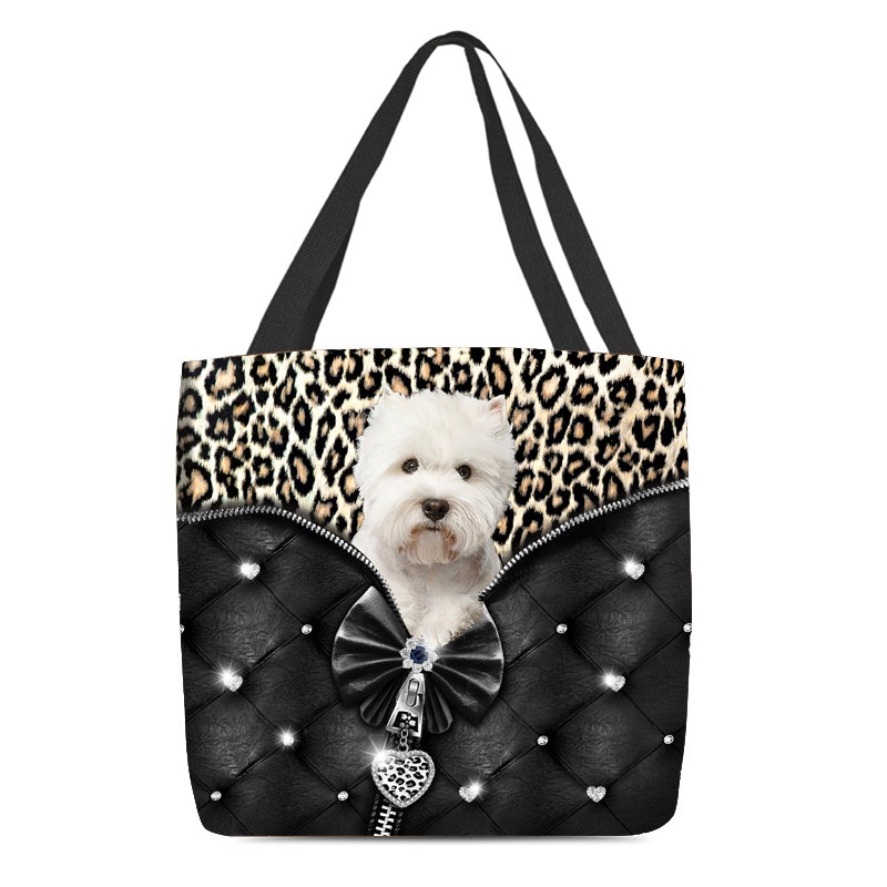 2022 New Release West Highland Dog All Over Printed Tote Bag