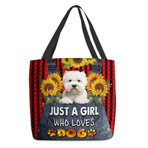 West Highland Dog-Just A Girl Who Loves Dog Tote Bag