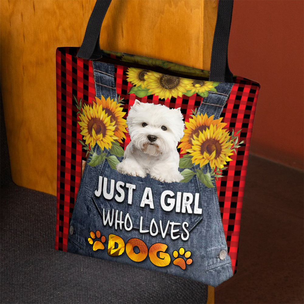 West Highland Dog-Just A Girl Who Loves Dog Tote Bag