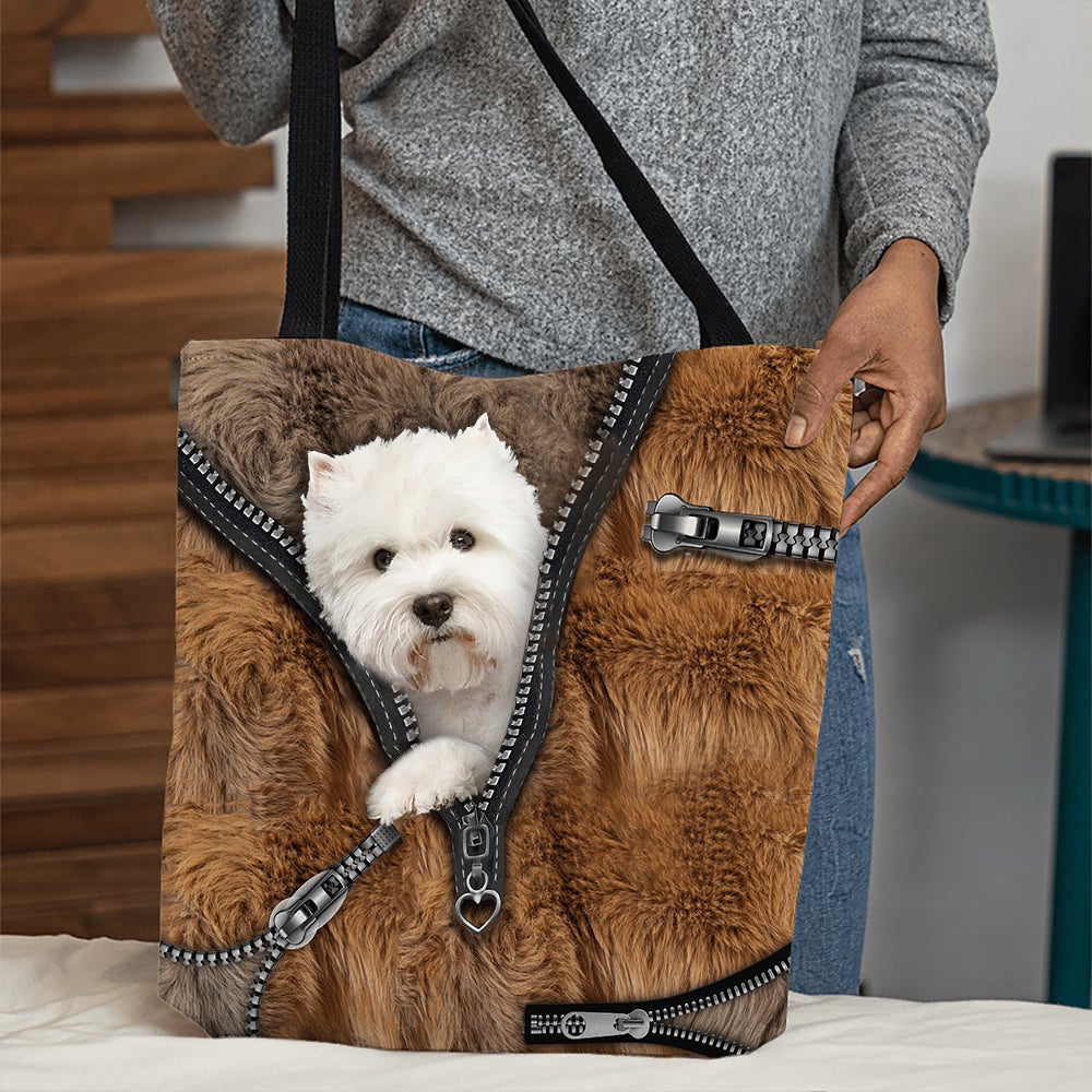 West Highland Dog All Over Printed Tote Bag