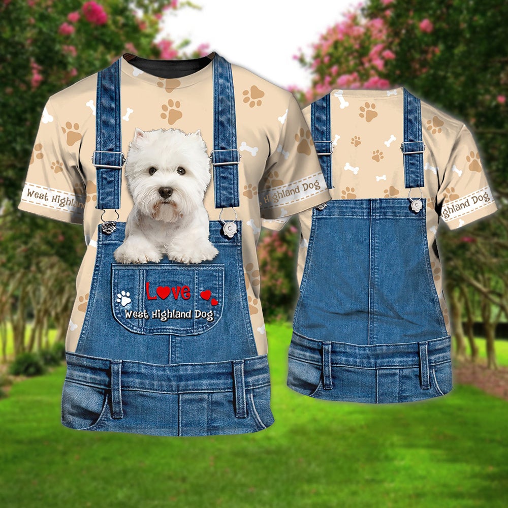 Love West Highland Dog Cute Unisex T-shirt