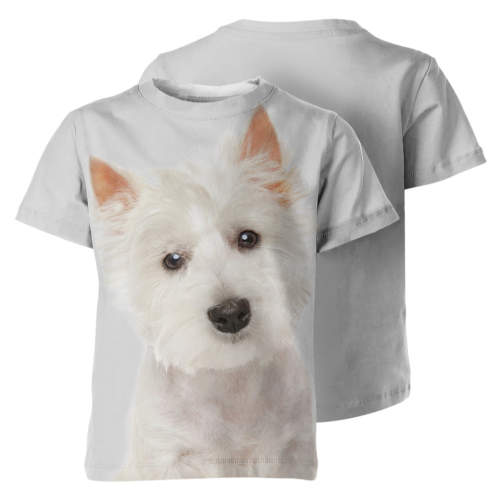 West Highland Terrier Westie 3D Graphic Unisex T-shirt