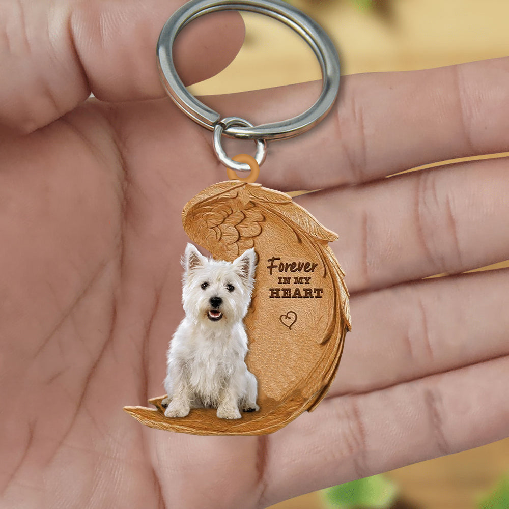 West Highland White Terrier In My Heart Flat Acrylic Keychain