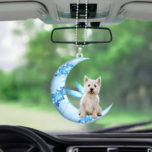 West Highland White Terrier Angel From The Moon Car Hanging Ornament