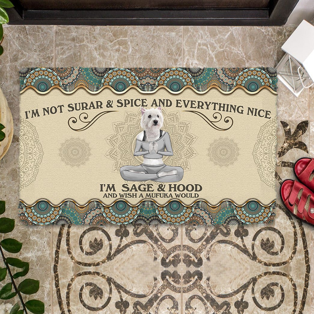 Wish A Mufuka Would-West Highland White Terrier Doormat