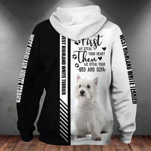 West Highland White Terrier 2-First We Steal Your Heart Unisex Hoodie