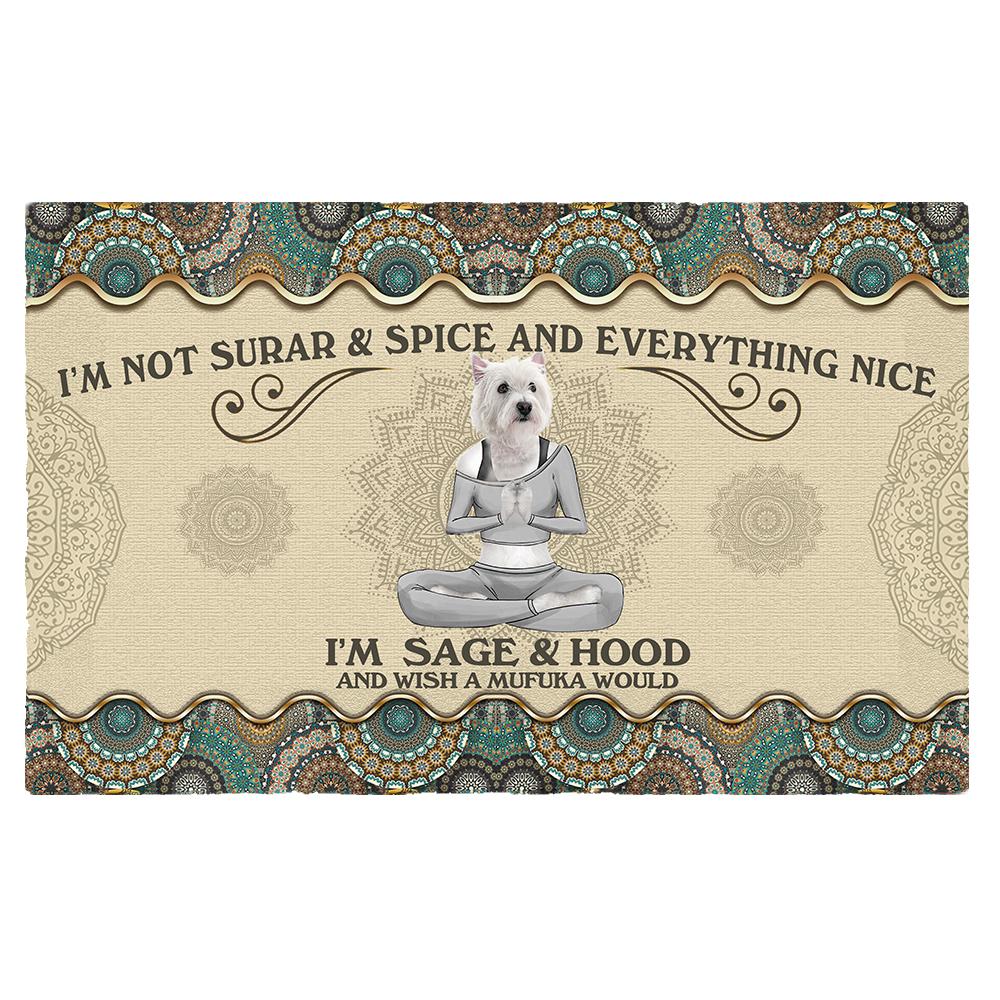 Wish A Mufuka Would-West Highland White Terrier Doormat